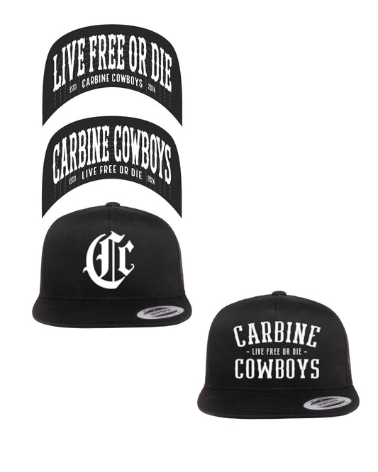Black 5 Panel Trucker